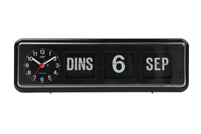 Horloge calendrier analogique BQ-38 - noir FR