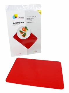 Anti-slip matten rechthoekig - rood 45 x 38 cm