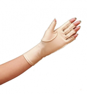 Edema glove open finger over the wrist length - right M