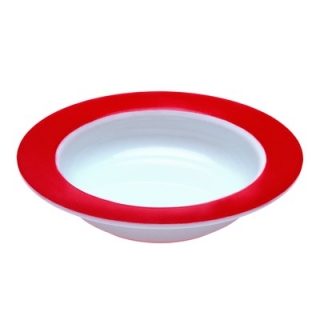 Bowl - white/red
