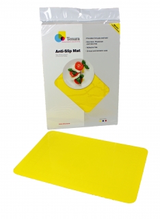 Tapis rectangulaire antidérapant - jaune 35,5 x 25,5 cm