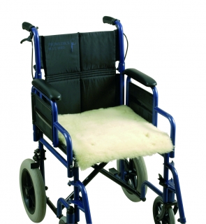 Peau de mouton pour fauteuil roulant - assise