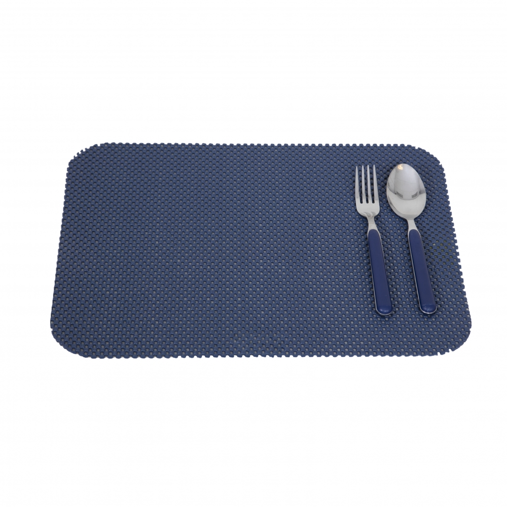 Set De Table Decoupe Feuille bleue 38X48Cm