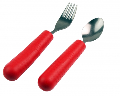 Anti-Slip Cutlery Grip - child red