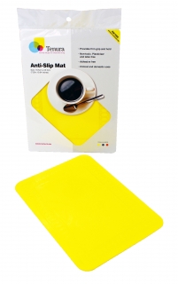 Anti-slip matten rechthoekig - geel 25,5 x 18,5 cm