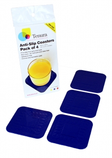 Anti-Slip Rectangular Coasters - blue