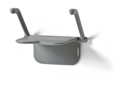 Relax shower seat - Volcan Grey, with arm supports