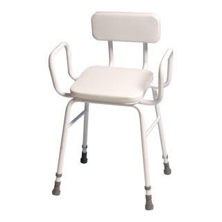 Perching Stools - with arms and padded backrest