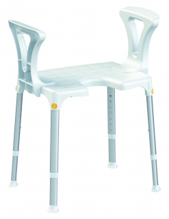 Rectangular Shower chair  - with cut-out & armrests