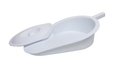 Plastic bedpan with lid