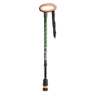 Walking stick with oval handle - black