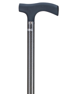 Carbon walking stick - with soft T-shaped handle