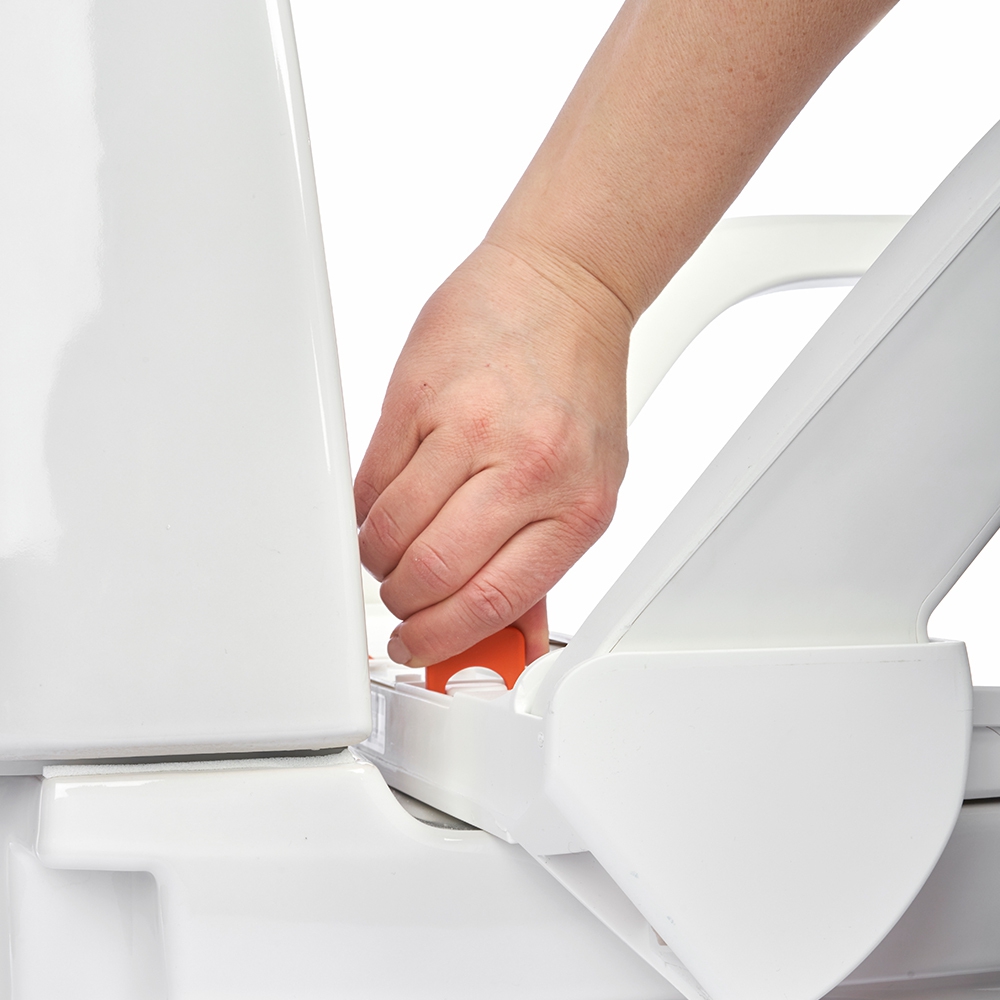 MyLoo raised toilet seat fixed mounting 2 cm with armrests Able2