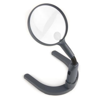 Standing magnifier with LED
