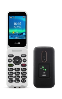 Mobile Phone 6880 4G with talking keys - black/white