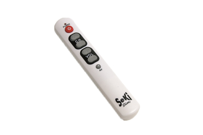 Slim remote control with six buttons  - white