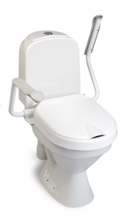 Hi-Loo Raised Toilet Seat with Arm Rests - fixed model - 6 cm