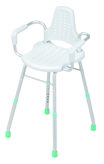 Prima zitkruk 3 - 1 - Compl Aluminium, incl.arm & rug - Perching stool, compleet aluminium
