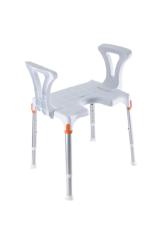 Rectangular Shower chair  - with cut-out & armrests