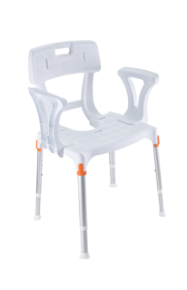 Rectangular Shower chair  - with cut-out - complete